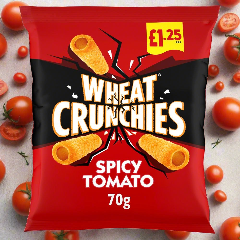 Wheat Crunchies Spicy Tomato Crisps 70g, £1.25 PMP