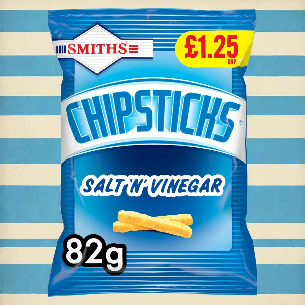 Smiths Chipsticks Salt 'n' Vinegar Snacks Crisps £1.25 PMP 82g