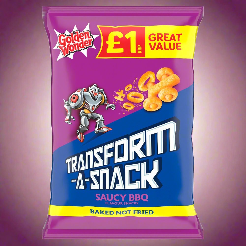 Golden Wonder Transform-A-Snack Saucy BBQ Flavour Snacks 56g