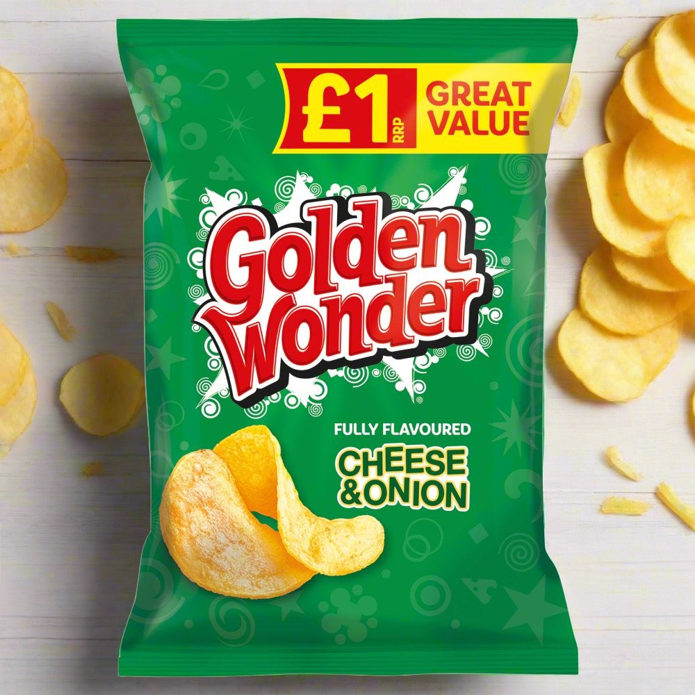 Golden Wonder Fully Flavoured Cheese & Onion 57g