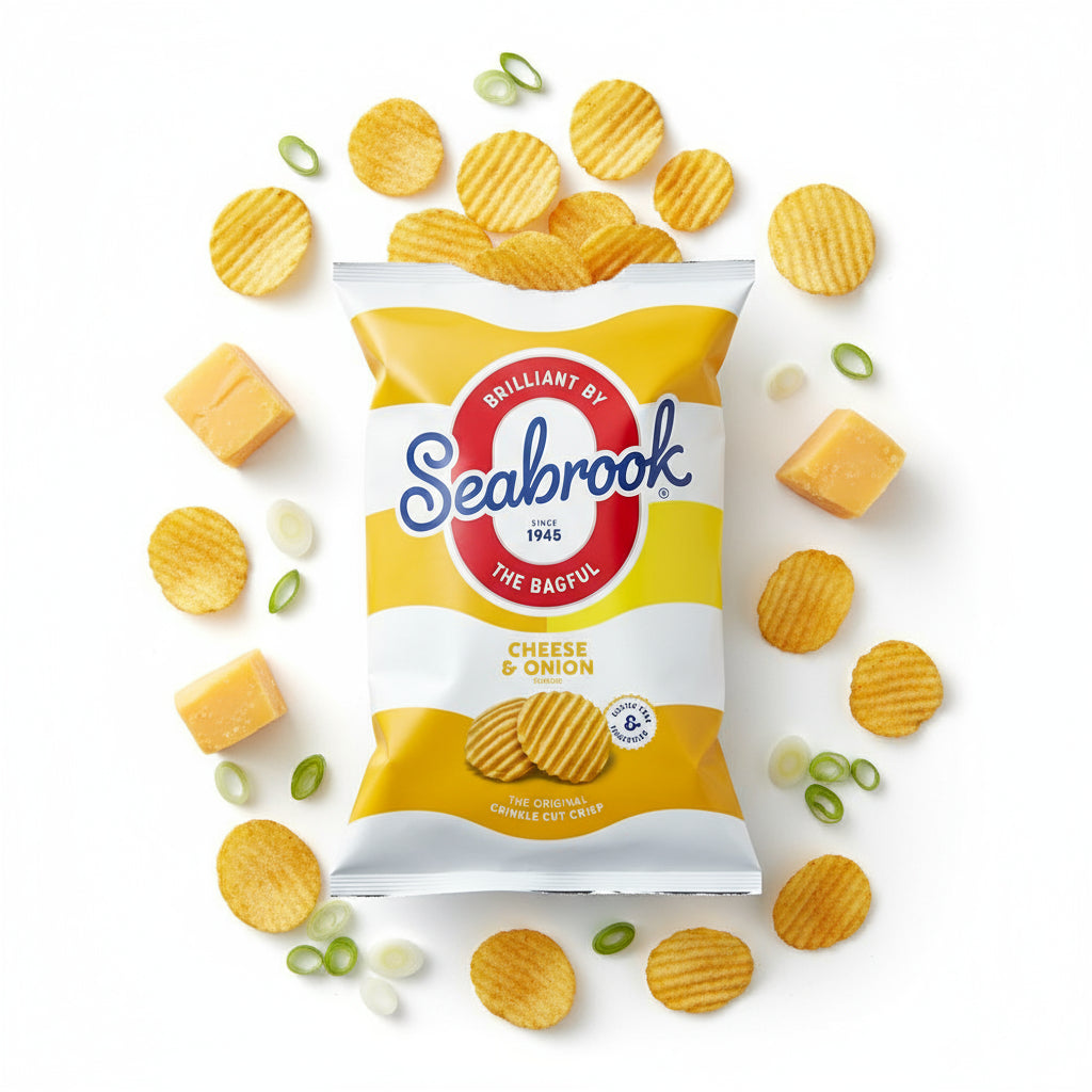 Seabrook Cheese & Onion Crinkle Cut Crisps 84g £1.25