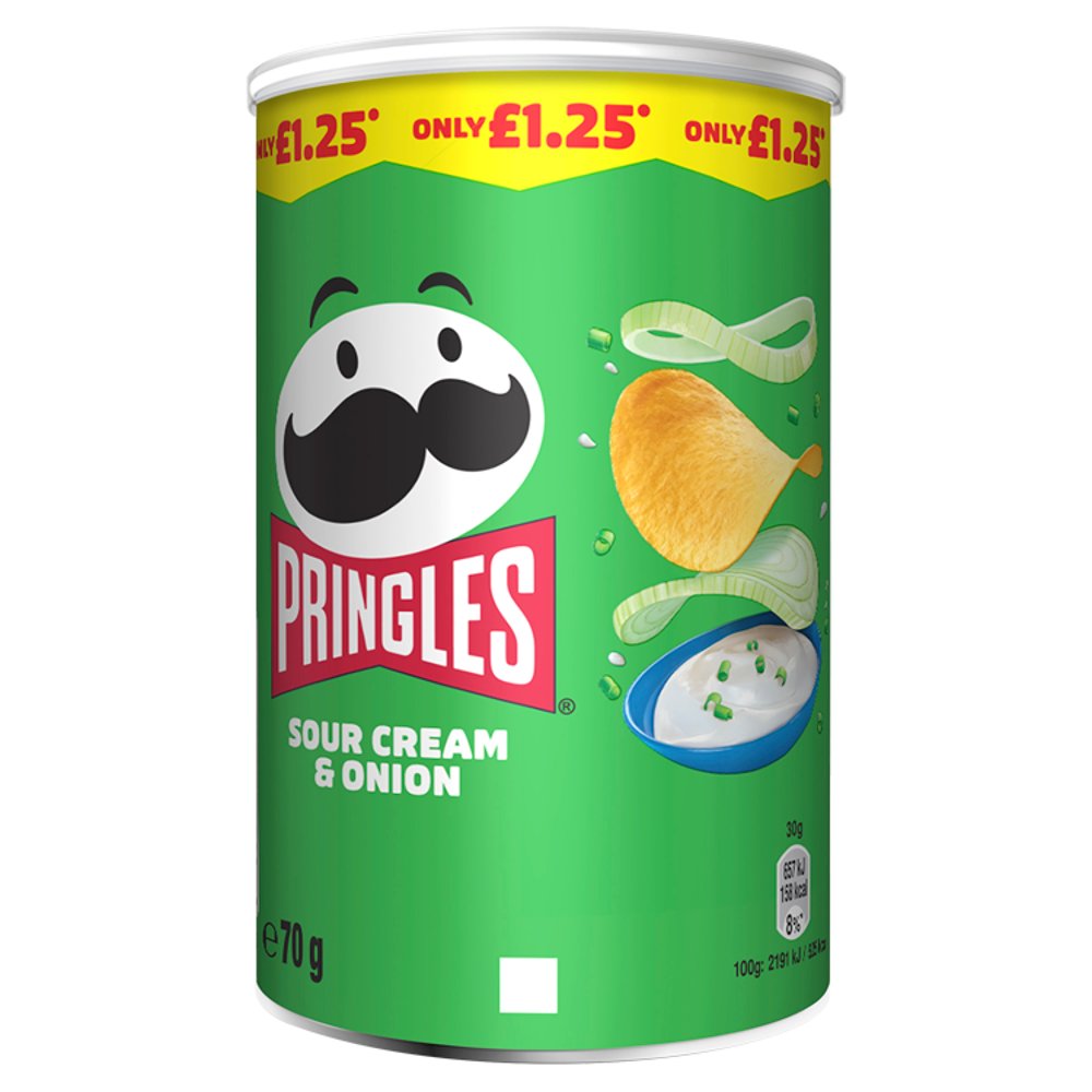 Pringles Sour Cream & Onion 70g PMP £1.25