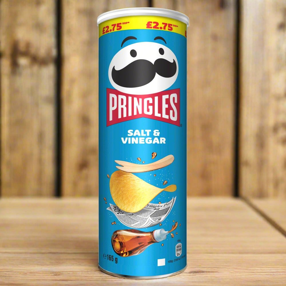 Pringles Salt & Vinegar Crisps Can 165g