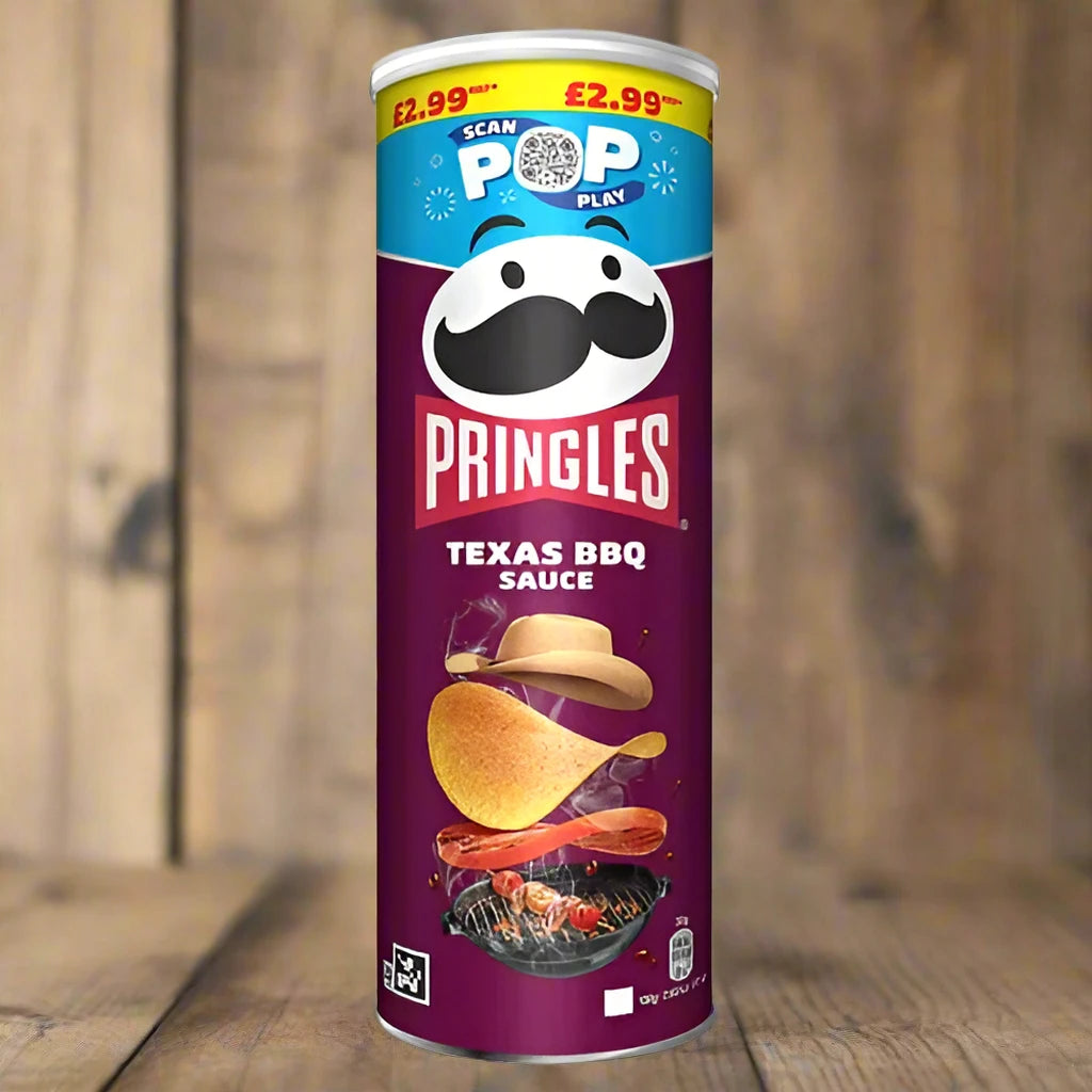 Buy Pringles Texas BBQ Sauce Crisps Can 165g At SnacksOnline co uk Buy Pringles Texas BBQ Sauce Crisps Can 165g At SnacksOnline co uk