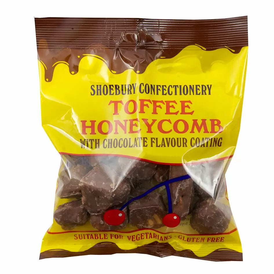 Shoebury Chocolate Coated Cinder Toffee Honeycomb Bags 150g
