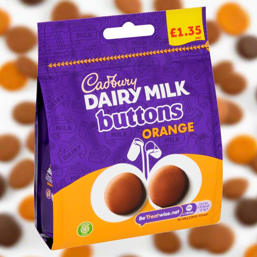 Cadbury Dairy Milk Orange Giant Buttons Chocolate Bag 95g £1.35