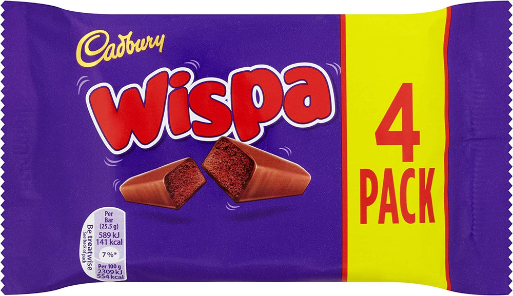 Cadbury Wispa Chocolate Bar 4 Pack 94.8g £1.50