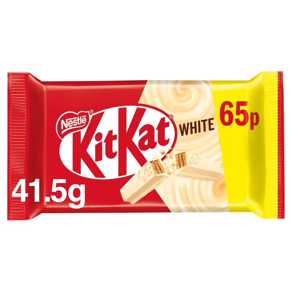 Kit Kat 4 Finger White Chocolate Bar 41.5g PMP 65p