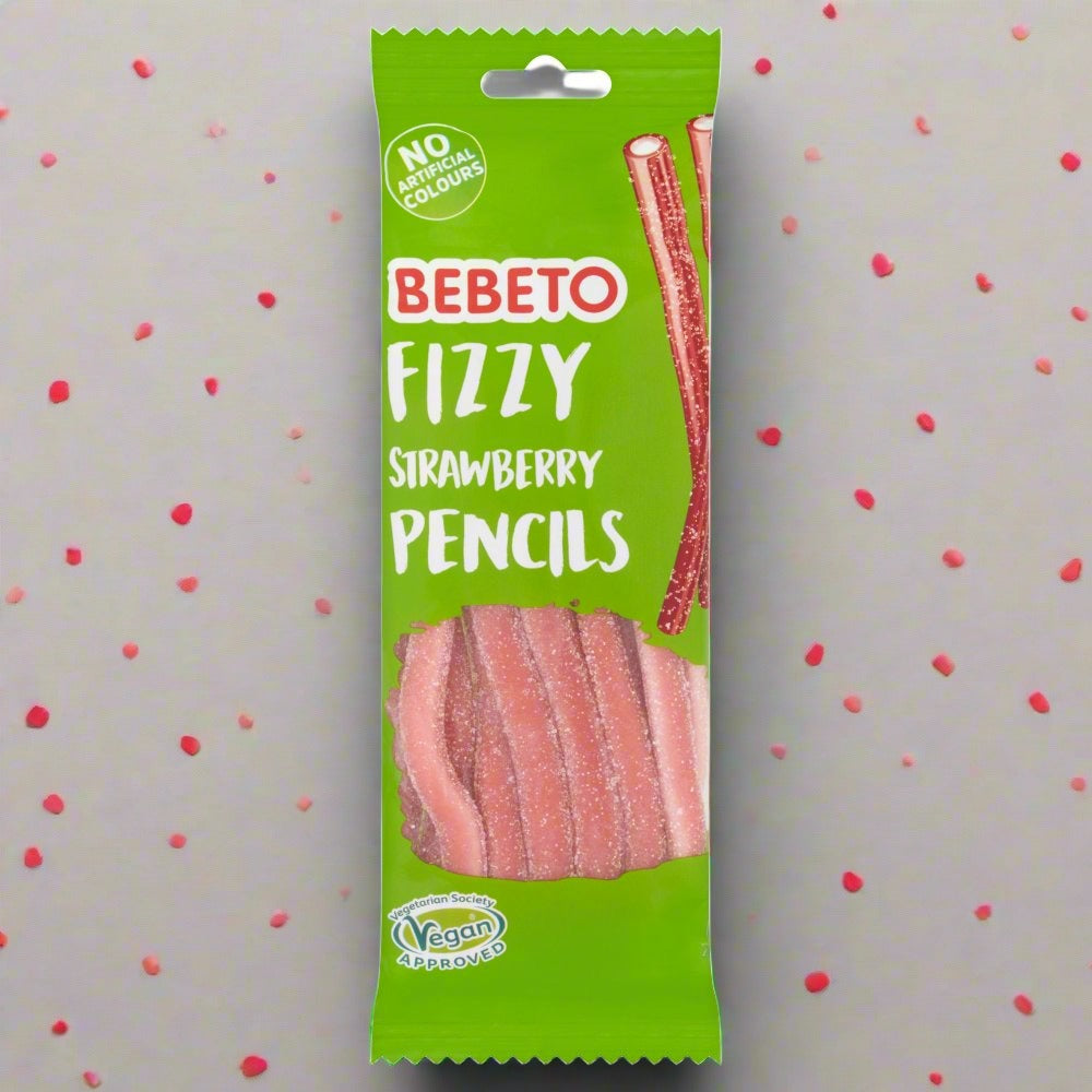 Bebeto Fizzy Strawberry Pencils 160g