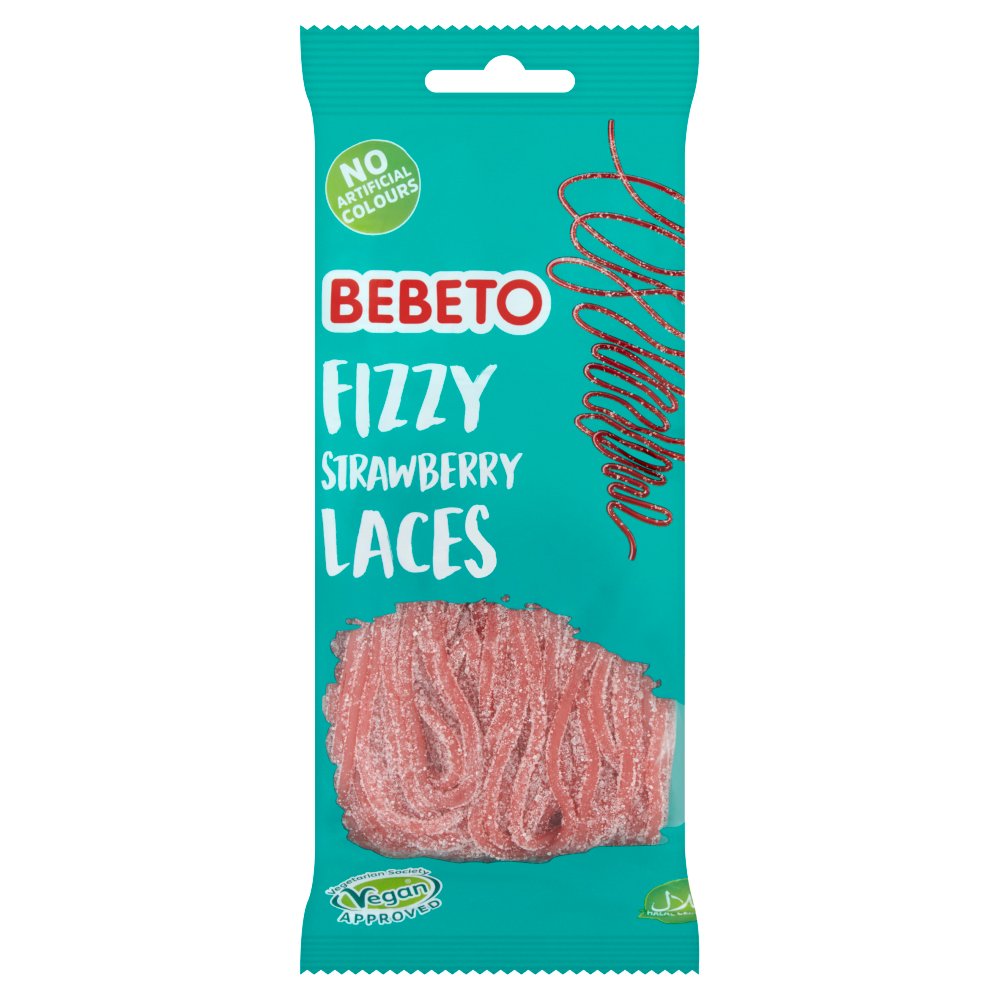 Bebeto Fizzy Strawberry Laces 160g