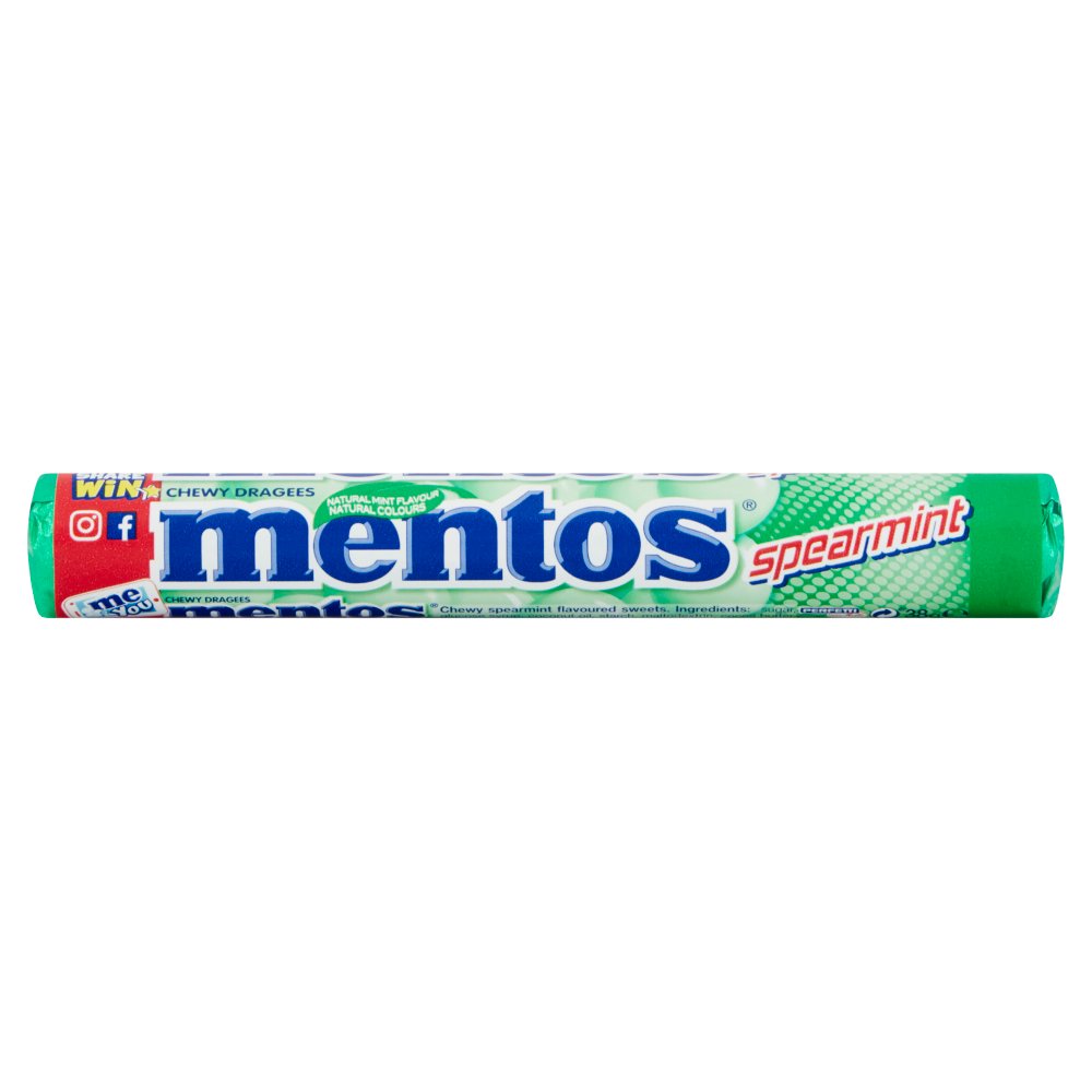 Mentos Spearmint Chewy Dragees 38g