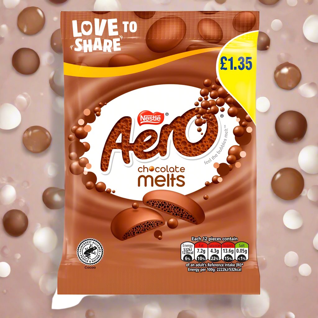 Aero Melts Milk Chocolate Sharing Bag 80g PMP £1.35