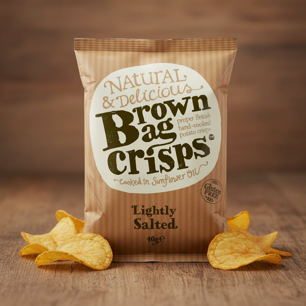 Brown Bag Crisps Lightly Salted Flavour 40g 