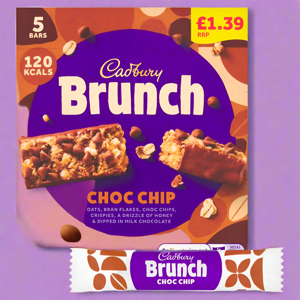 Cadbury Brunch Bar Choc Chip 5 Pack £1.39 PMP 140g