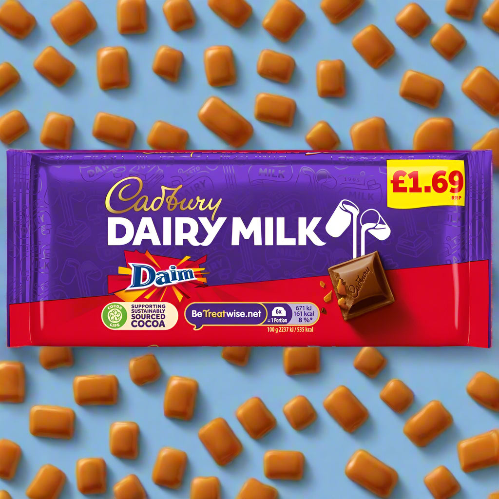 Cadbury Dairy Milk Daim Chocolate Bar 120g £1.69 PMP
