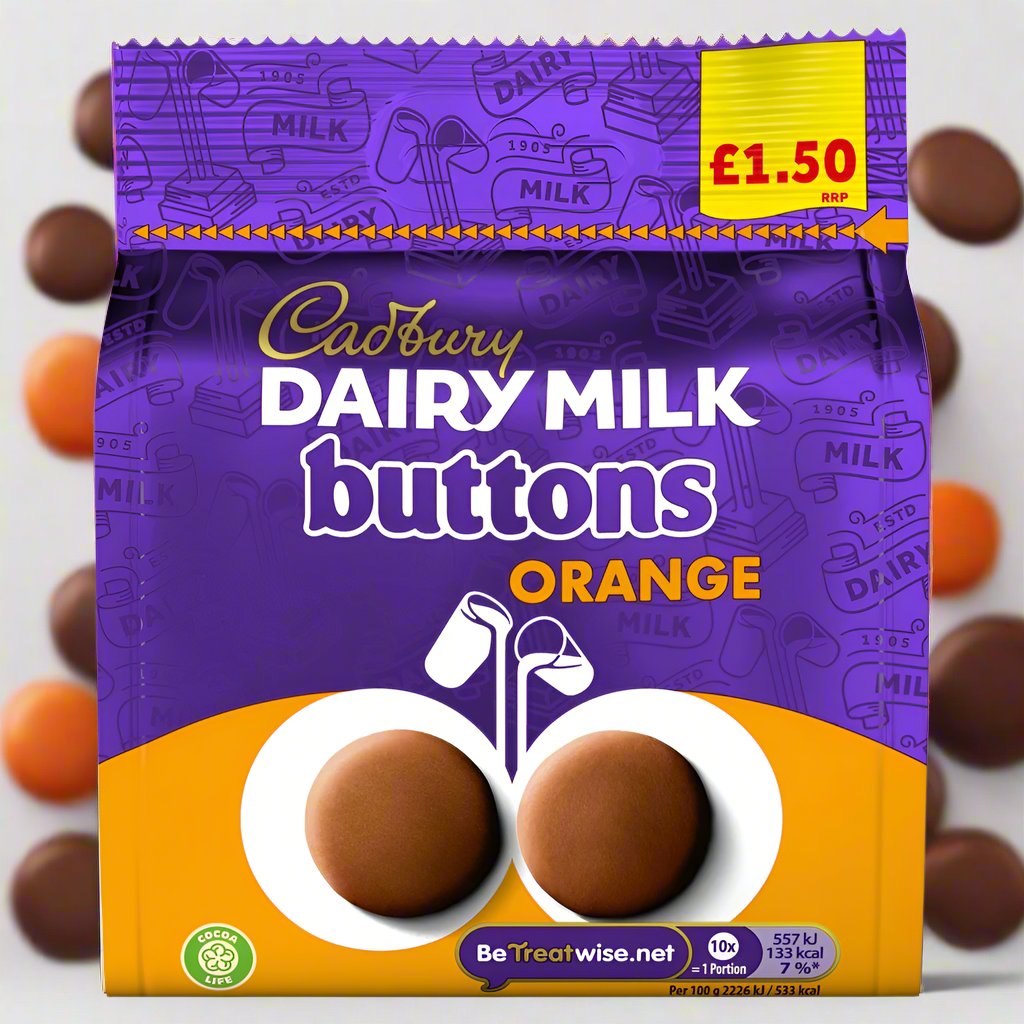 Cadbury Dairy Milk Orange Buttons Chocolate Bag 85g £1.50 PMP