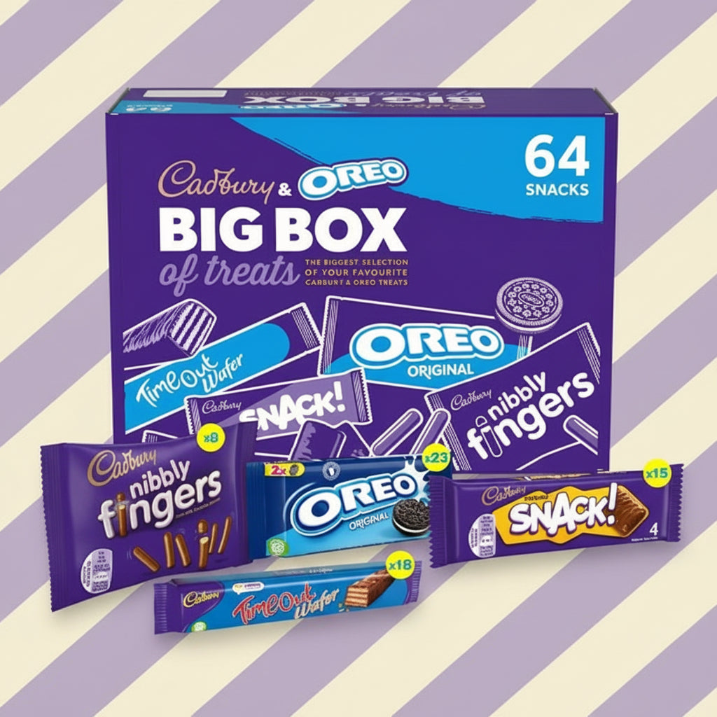 Cadbury & Oreo Big Box Of Treats, 64 Snacks Approx 1.6KG