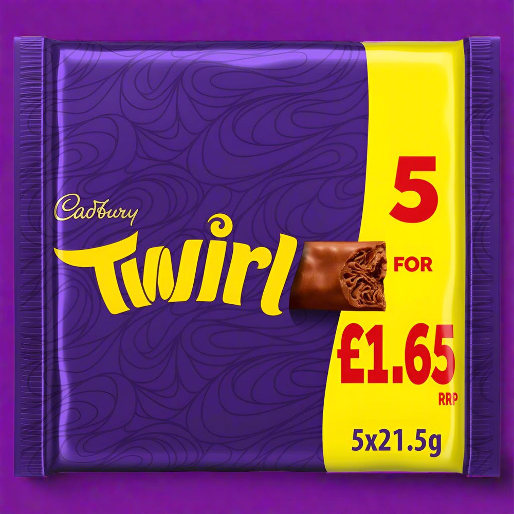 Cadbury Twirl Chocolate Bar 5 Pack 107.5g £1.65
