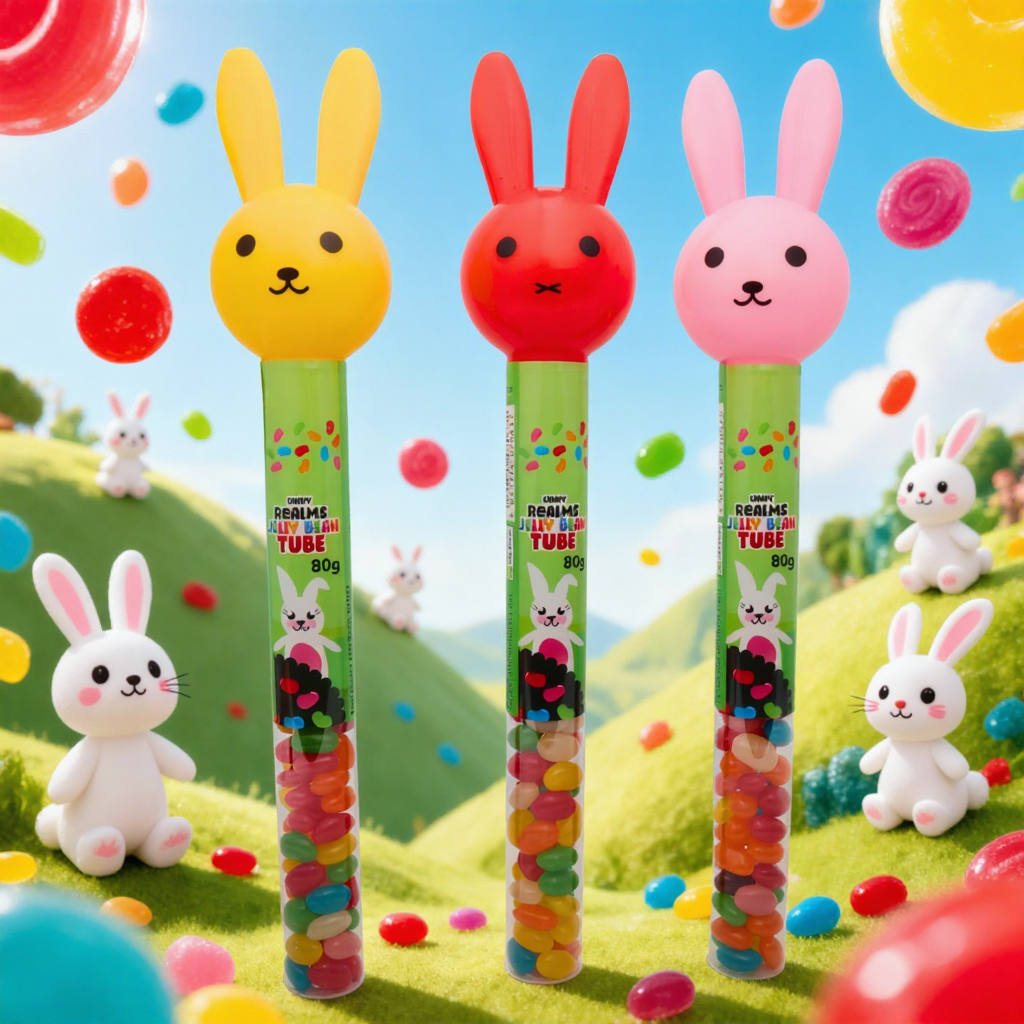 Candy Realms Jelly Beans Bunny Tubes 80g