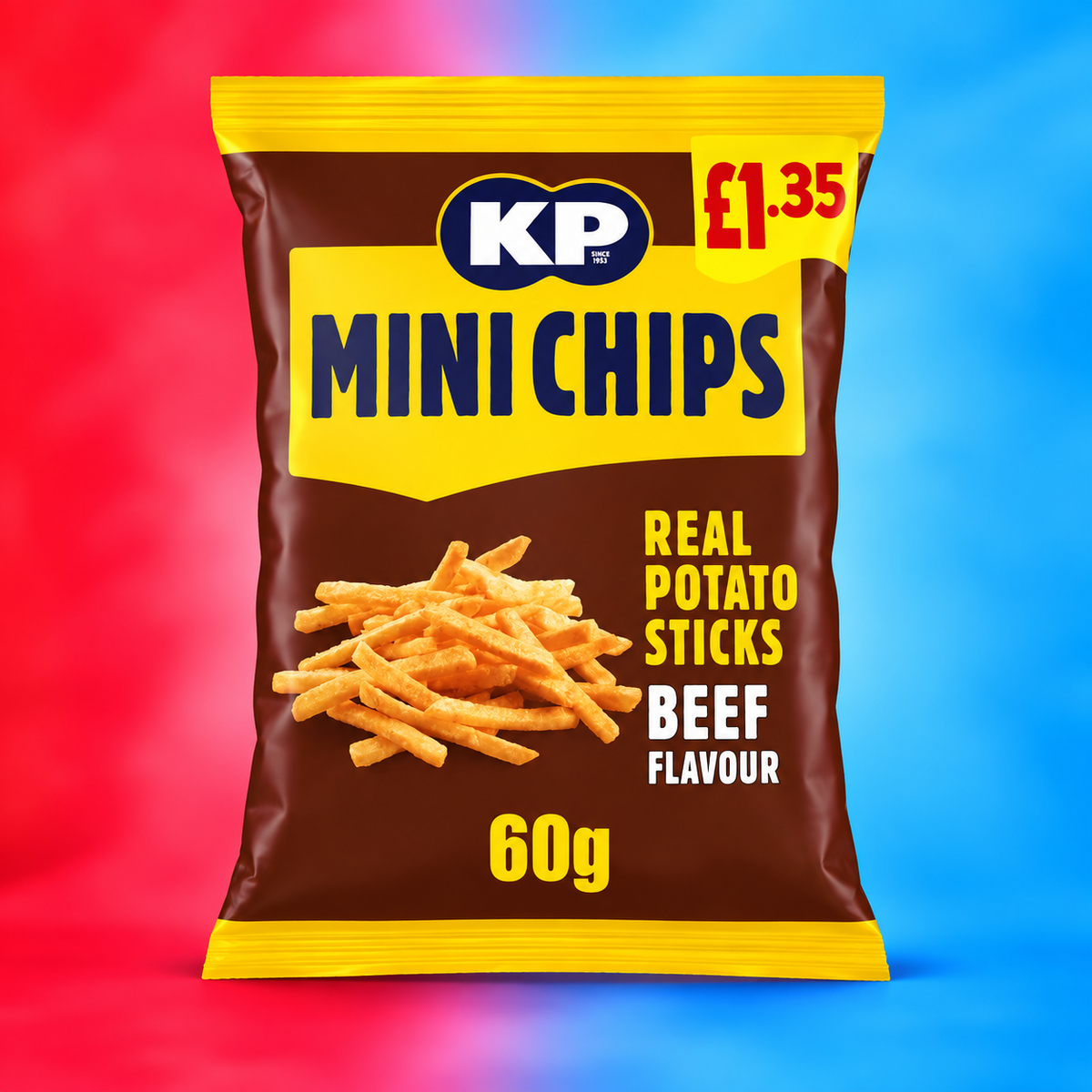 KP Mini Chips Beef 60g Single Packet