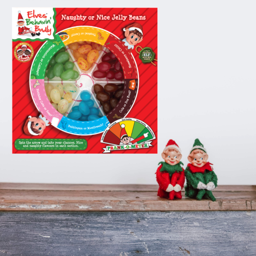 Elves Behavin' Badly Naughty or Nice Jelly Bean Game 100g
