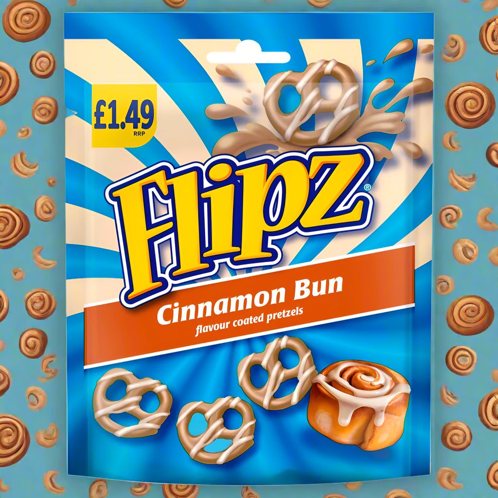Flipz Cinnamon Bun Flavour Coated Pretzel Snacks £1.49 PMP, 80g