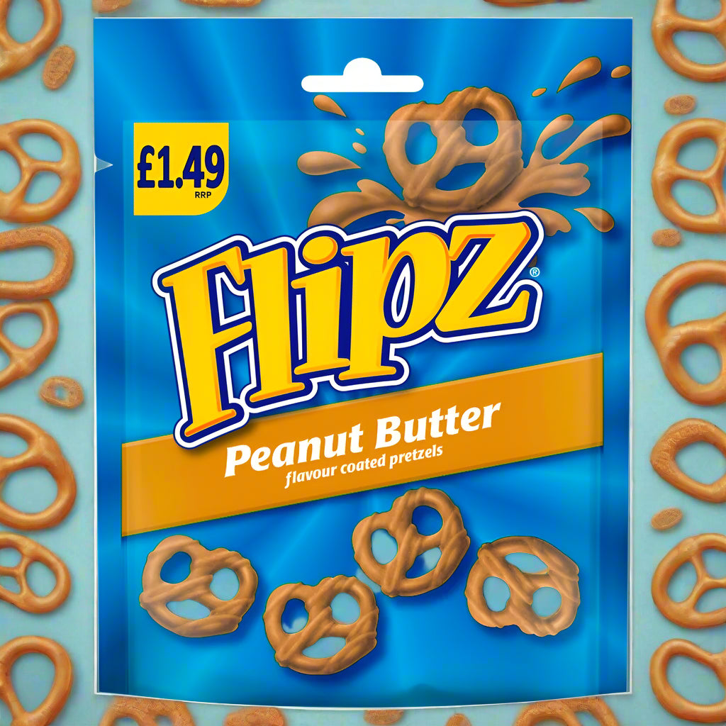 Flipz Peanut Butter Flavour Coated Pretzel Snacks £1.49 PMP 80g
