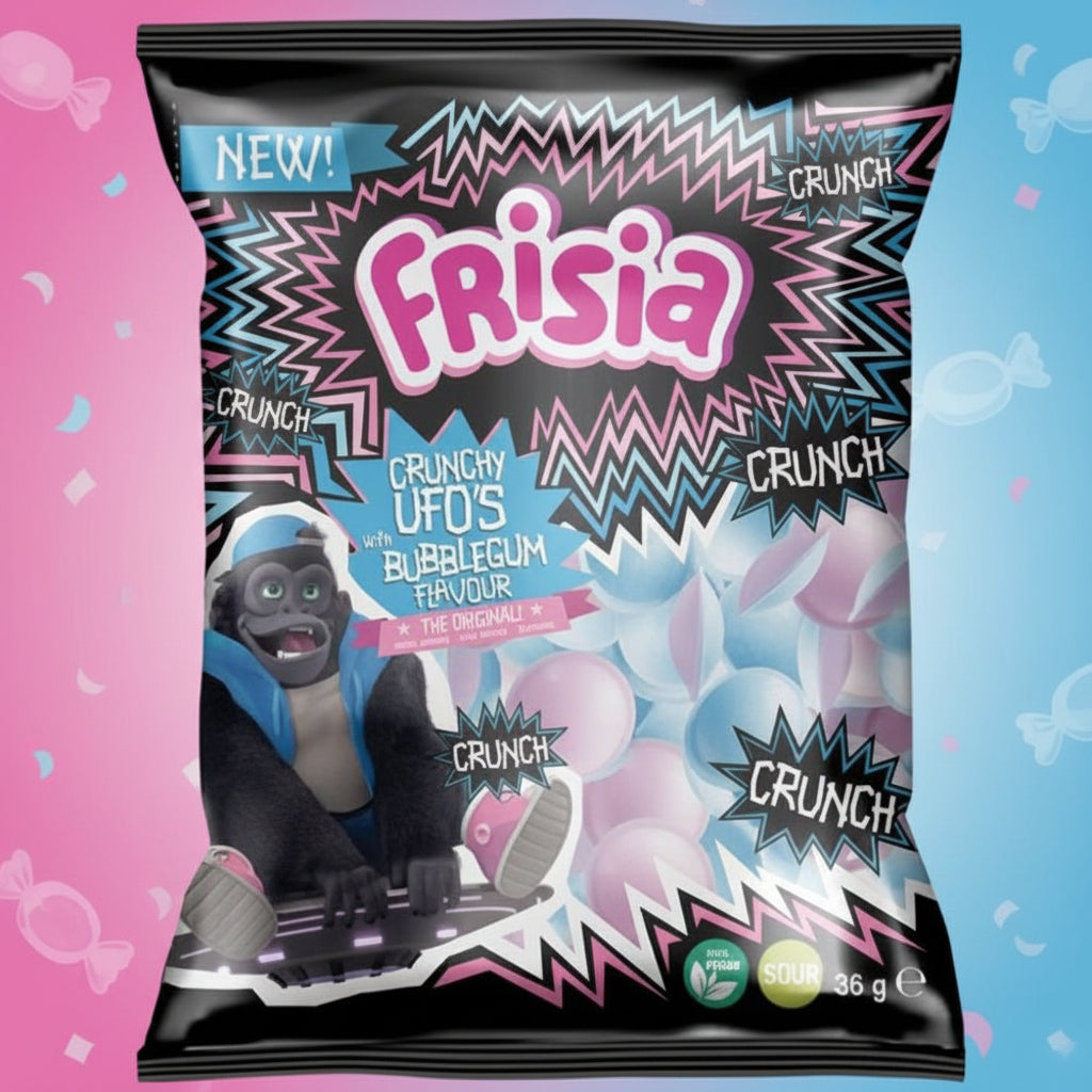 Frisia Crunchy UFOs Bubblegum Flavour Bag 36g