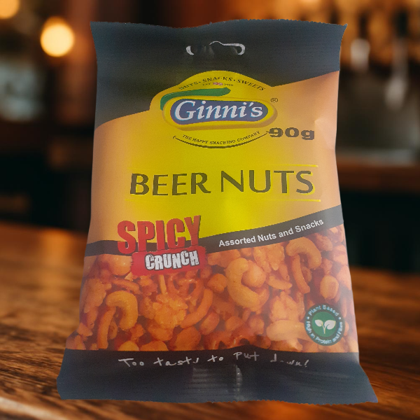 Ginni's Beer Nuts Spicy Crunch - Assorted Nuts & Snacks 90g