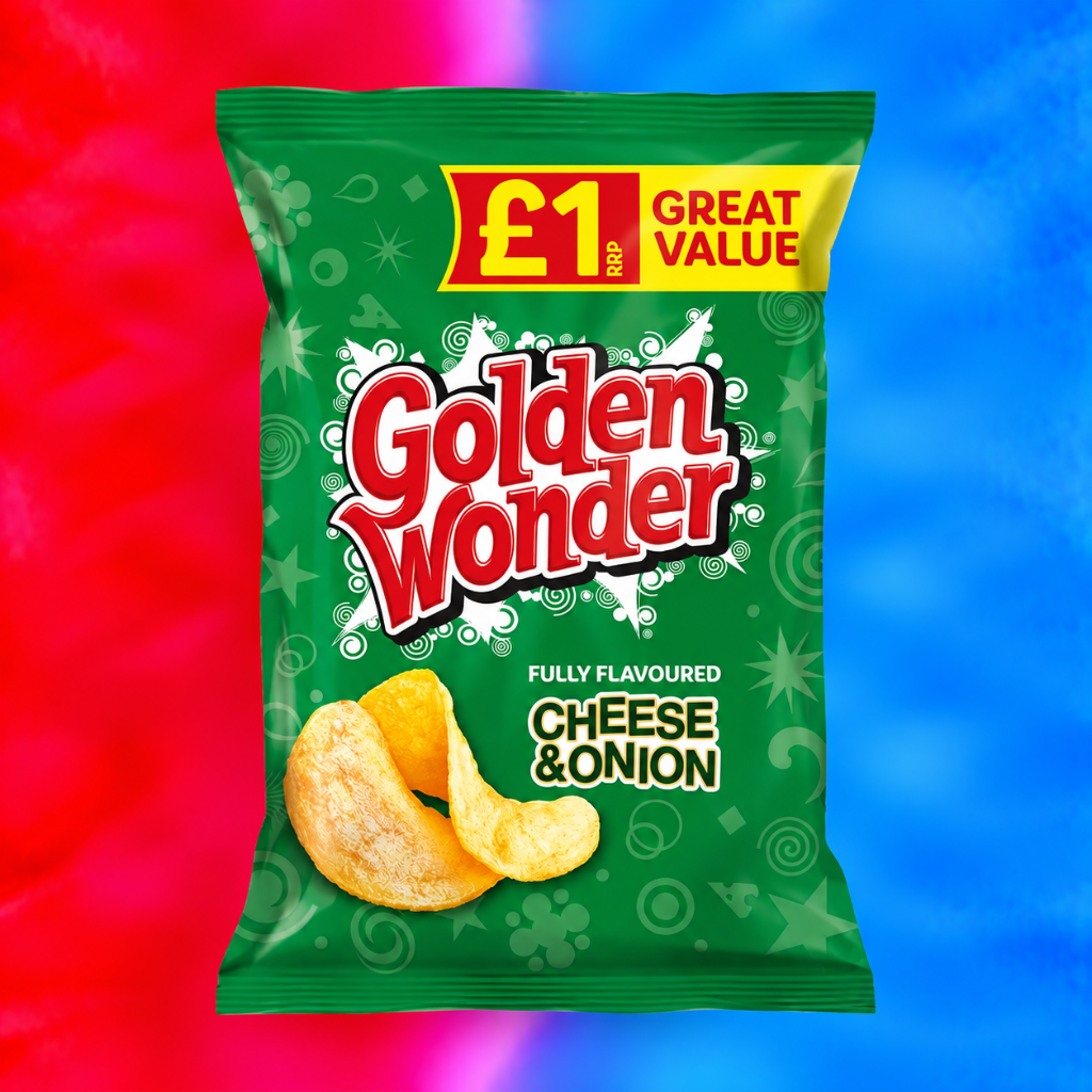 Golden Wonder Fully Flavoured Cheese & Onion 57g