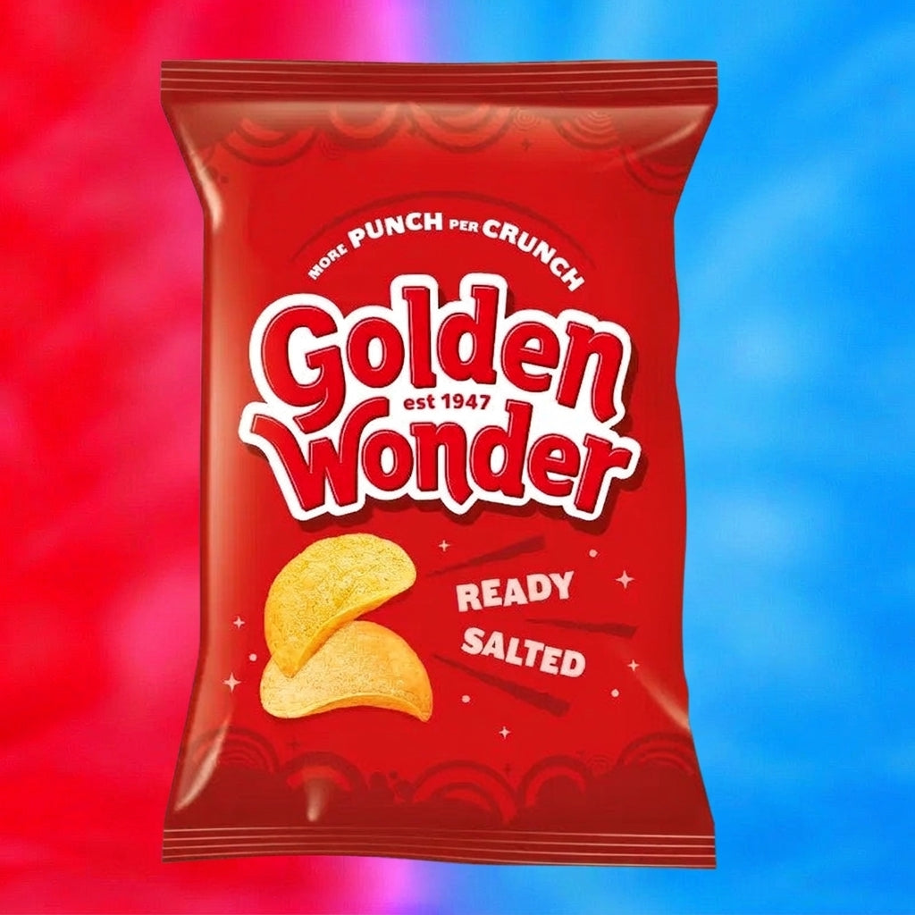 Golden Wonder Fully Flavoured Ready Salted Crisps 32.5g Single Packet