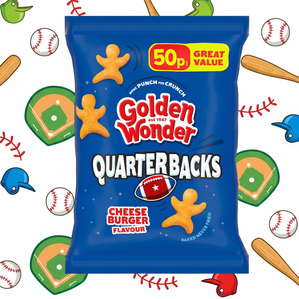 Golden Wonder Quarterbacks Cheeseburger Flavour 27g