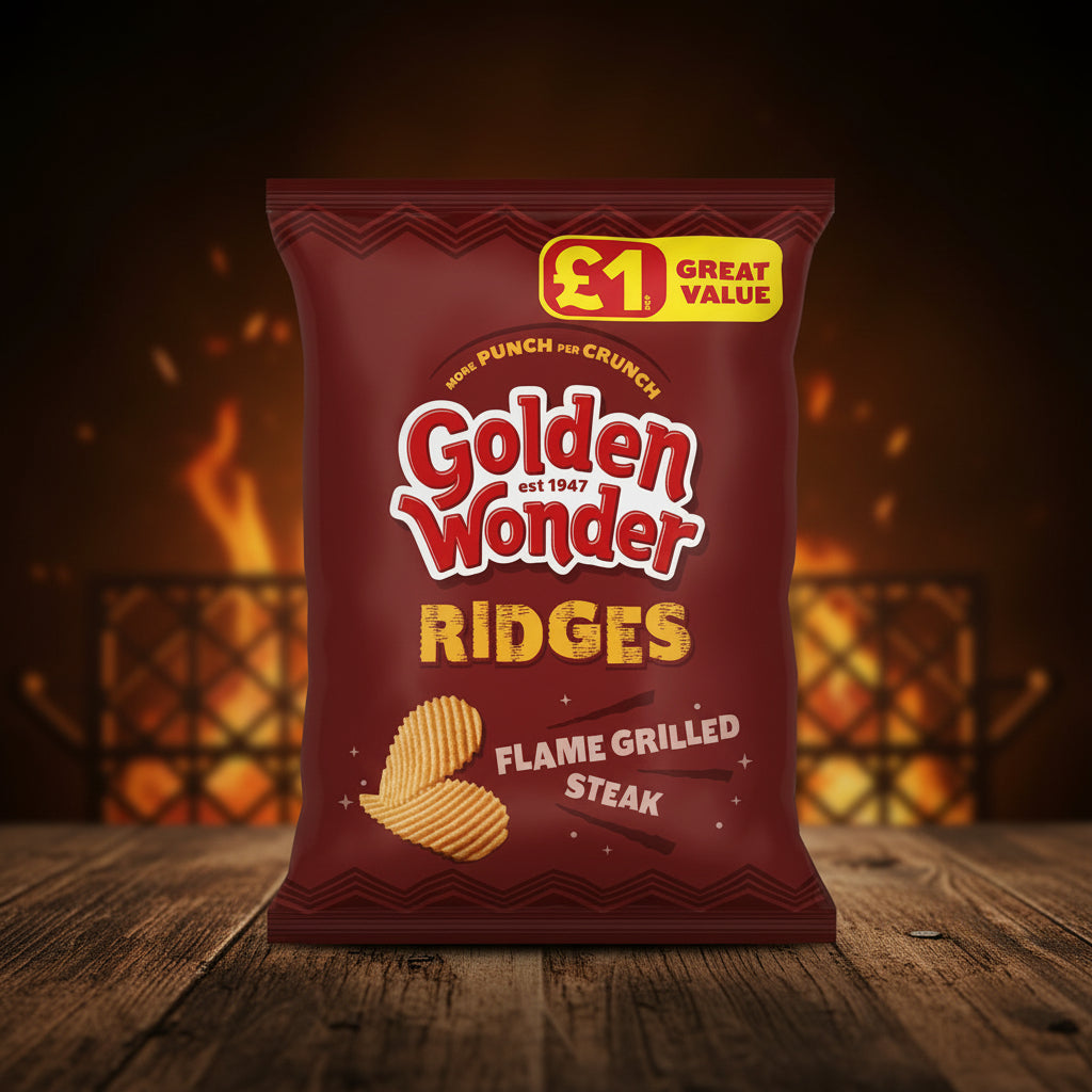 Golden Wonder Ridges Flame Grilled Steak 57g