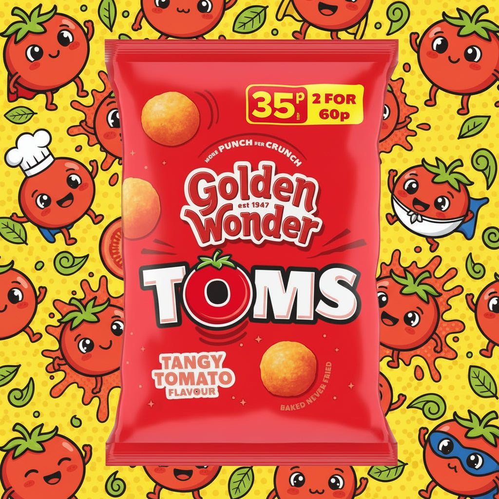Buy Golden Wonder Toms Corn Snacks 22g Single Packet at SnacksOnline.co.uk