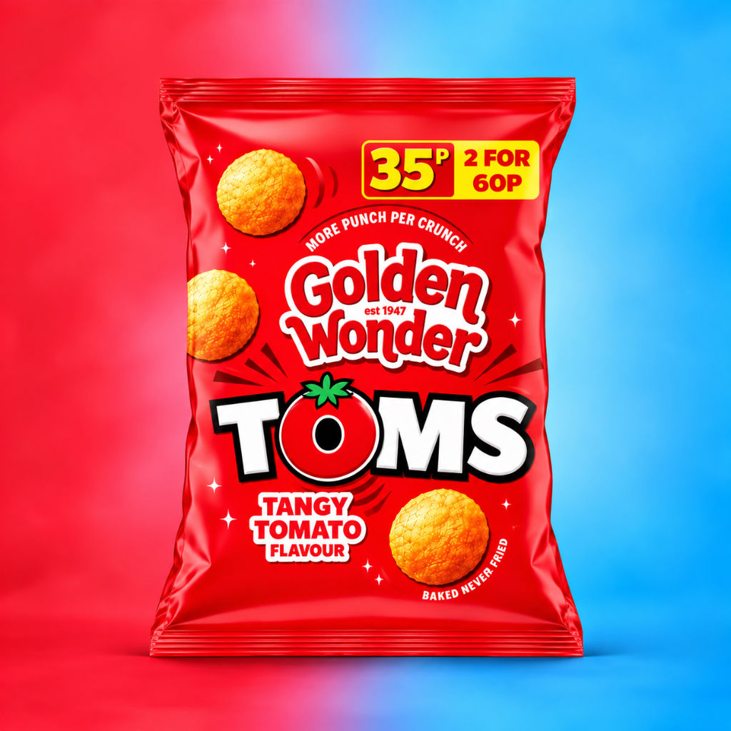 Golden Wonder Toms Corn Snacks 22g Single Packet