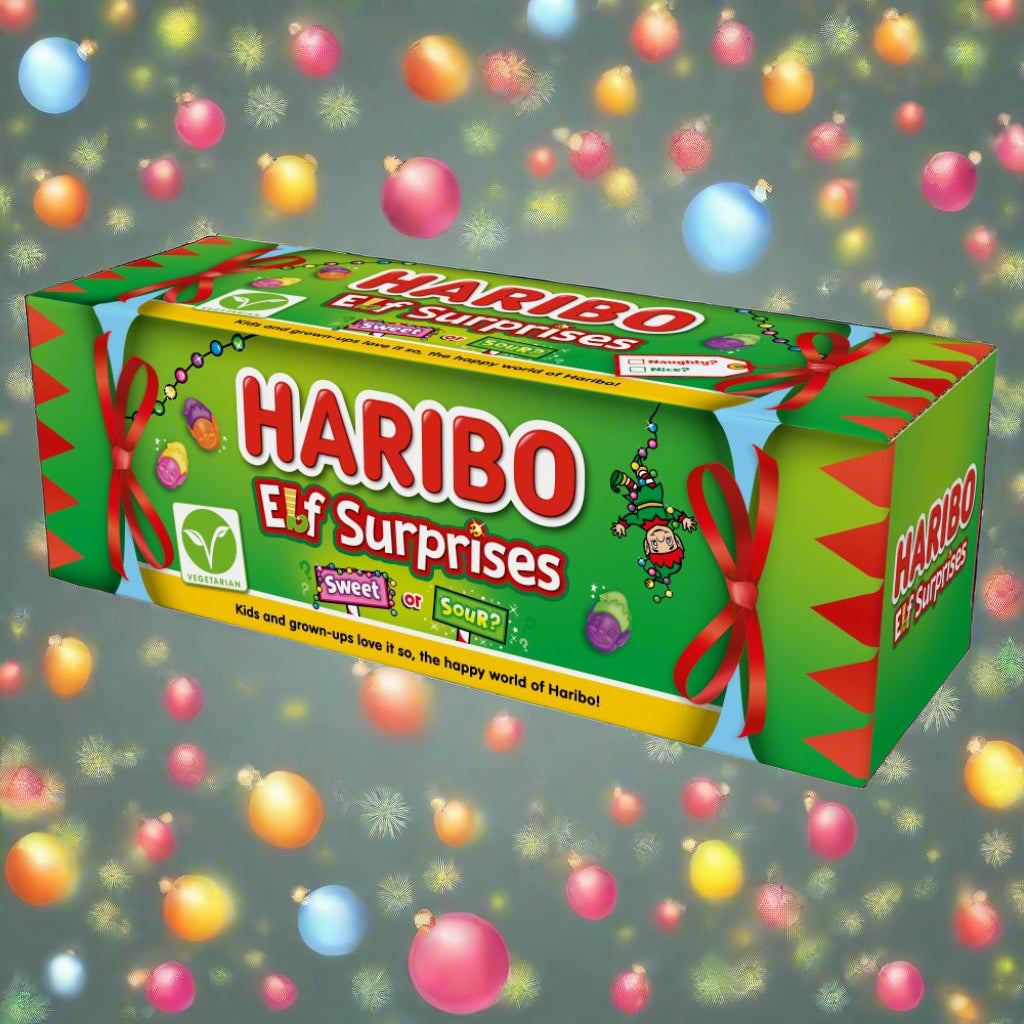 Haribo Elf Surprises Sweet & Sour Fruit Flavour Chewy Sweets Gift Tube 120g