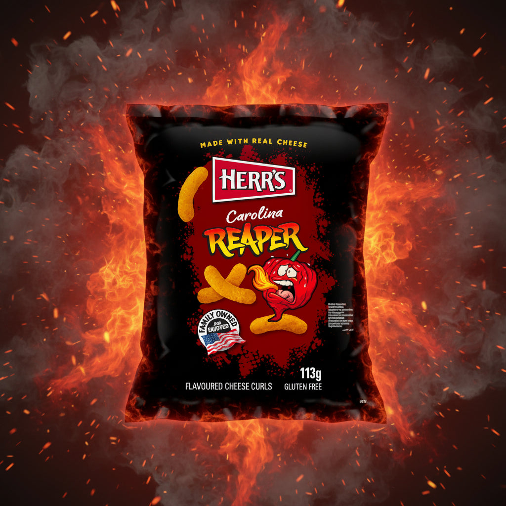 Herr's Carolina Reaper Flavoured Cheese Curls 113g 