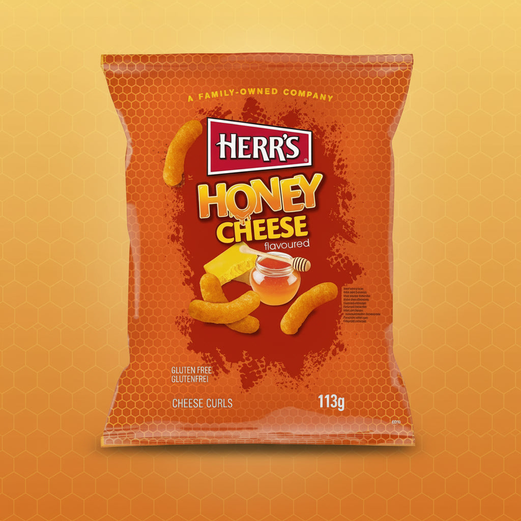 Herr's Honey Cheese Flavoured Cheese Curls 113g