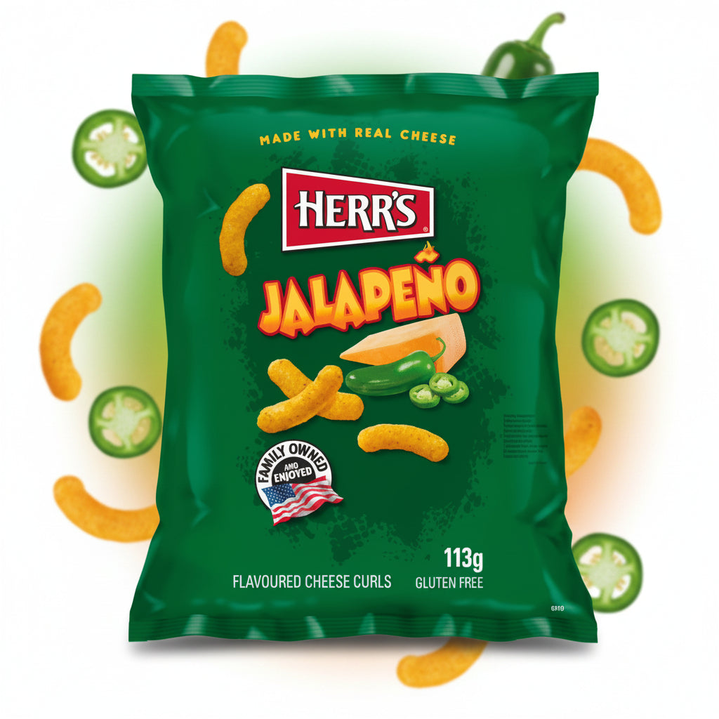 Herr's Jalapeno Flavoured Cheese Curls 113g 