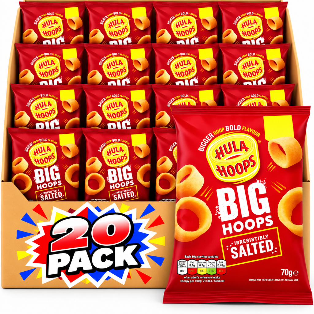 Hula Hoops Big Hoops Original Crisps 70g – 20 Pack