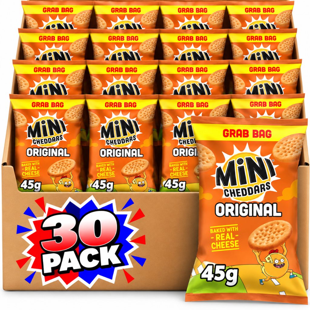 Jacob's Mini Cheddars Original Cheese Snacks 45g 30 Pack
