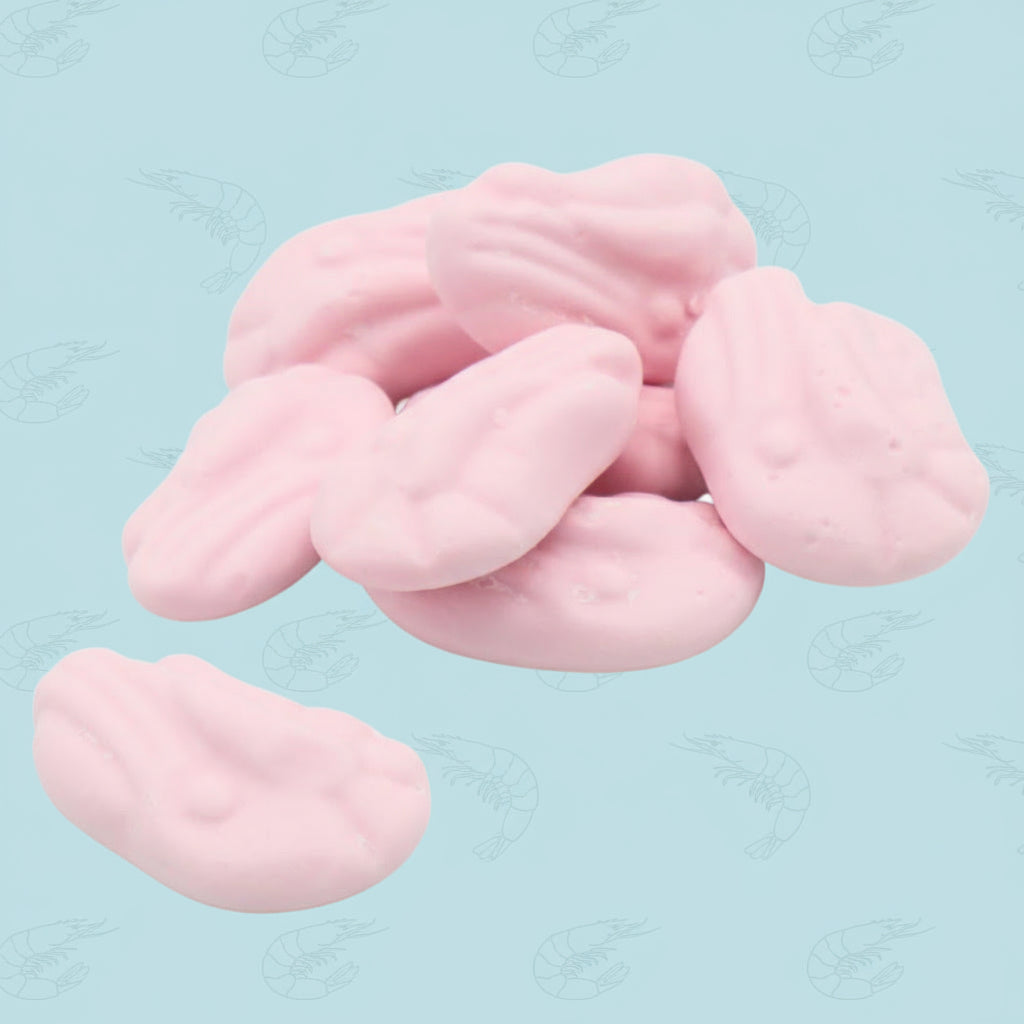 Kingsway Giant Foam Shrimps – 100g Bagged Sweets