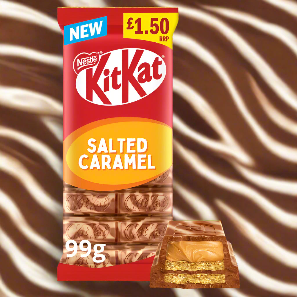 KitKat Salted Caramel Chocolate Sharing Bar 99g PMP £1.50
