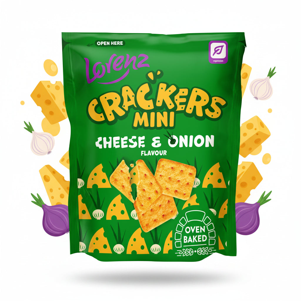 Lorenz Crackers Mini Cheese & Onion 100g