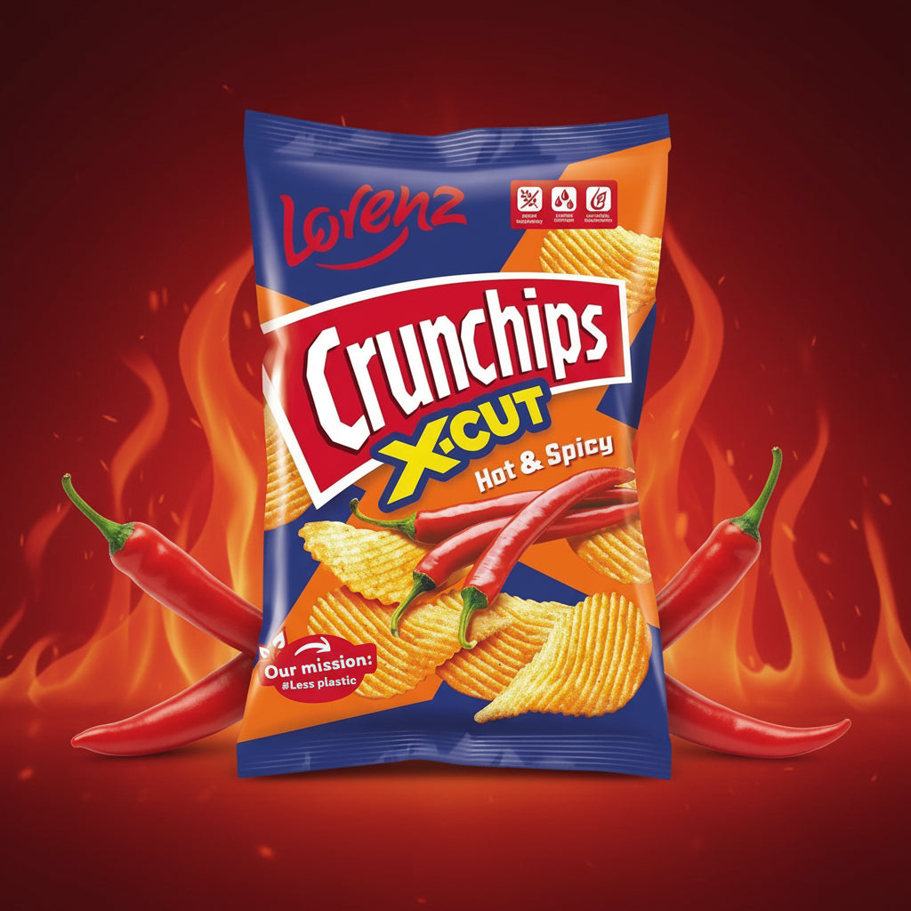 Lorenz X-Cut Crunchips Hot & Spicy 75g