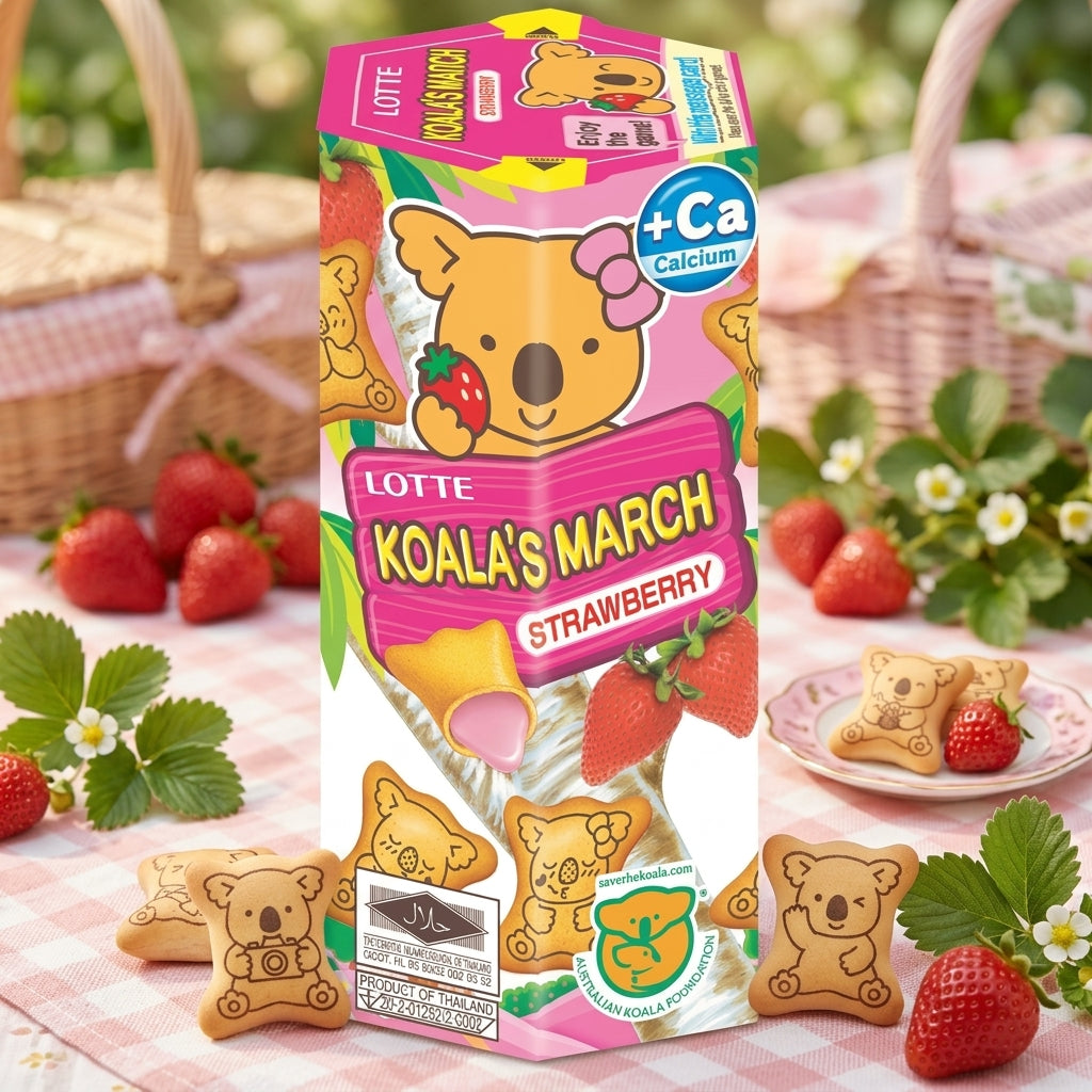 Lotte Koala's March Strawberry Biscuits 37g
