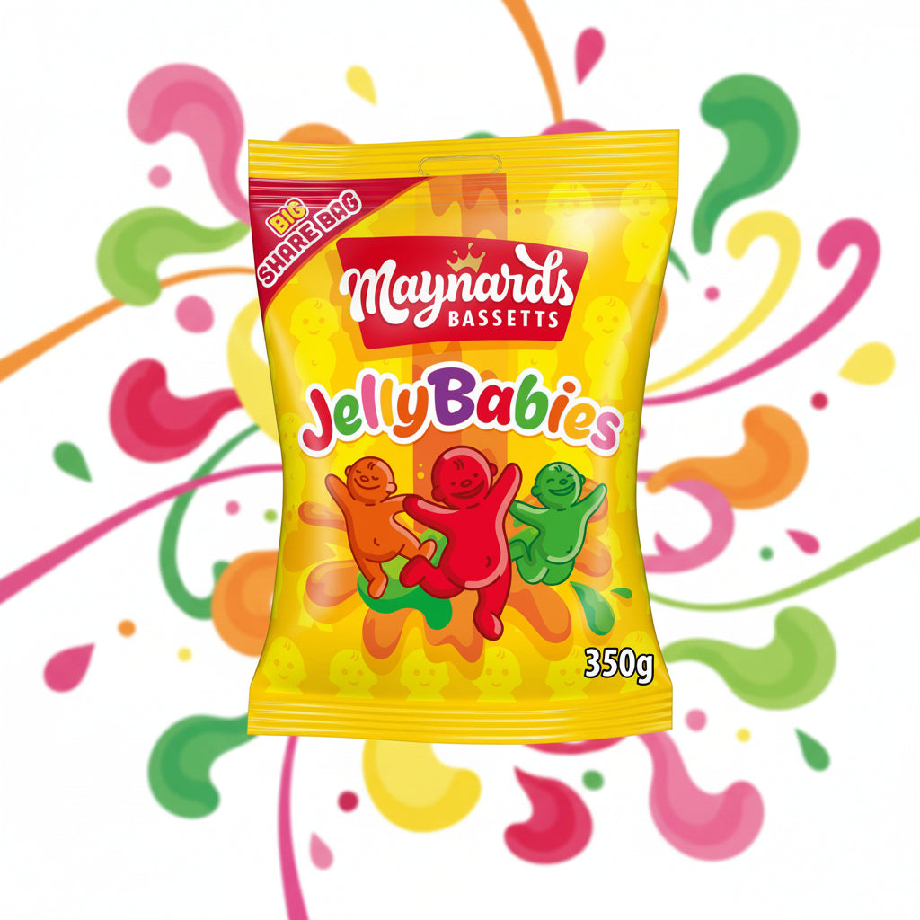 Maynards Bassetts Jelly Babies Large Sharing Bag 350g BBE JULY 2026