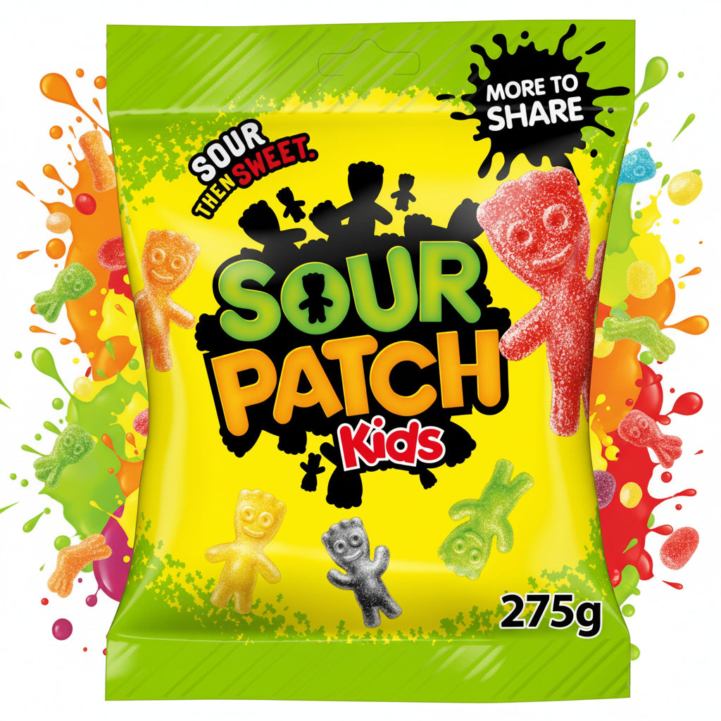 Maynards Bassetts Sour Patch Kids Large Sharing Bag 275g BBE JULY 2026