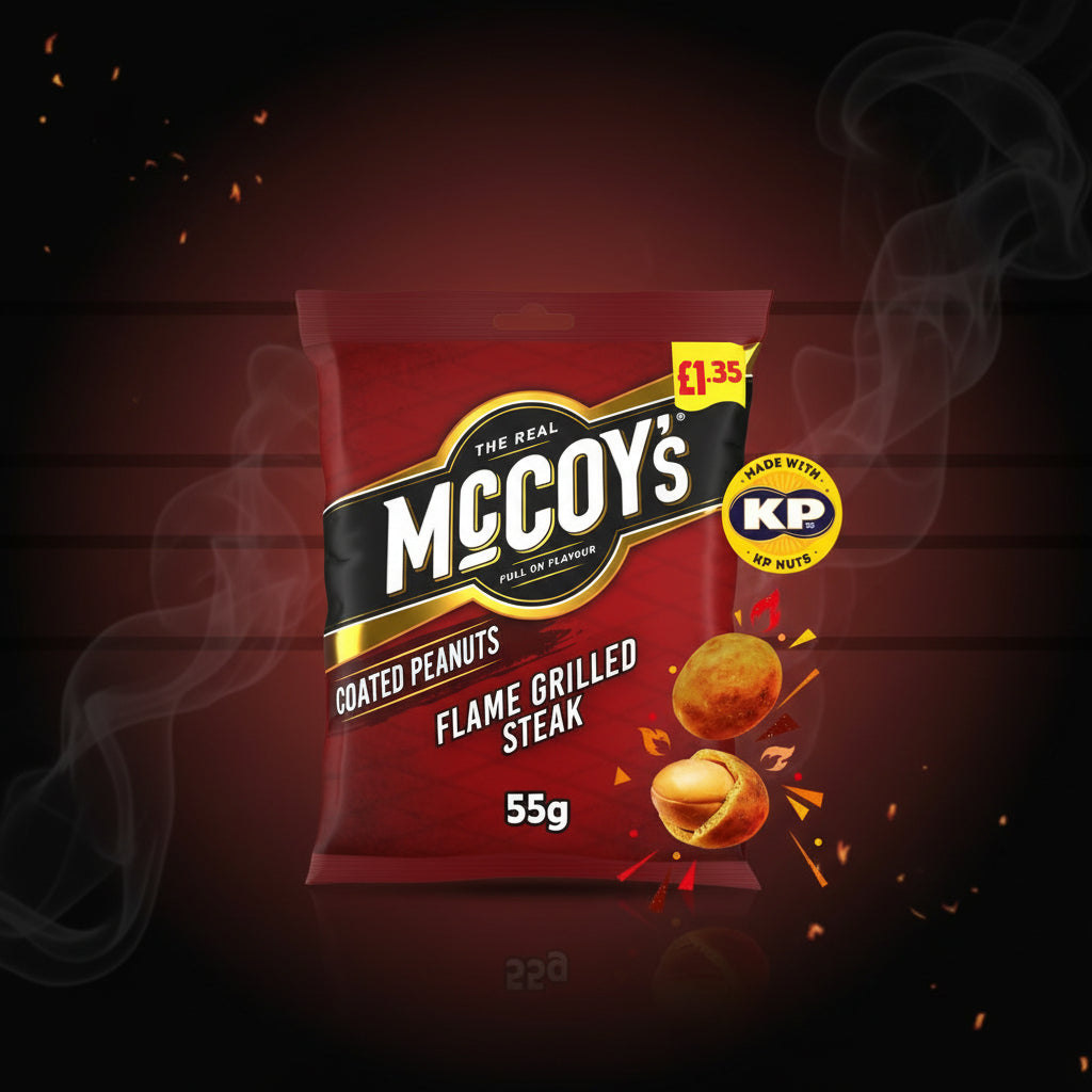 McCoy's Coated Peanuts Flame Grilled Steak 55g, £1.35 PMP