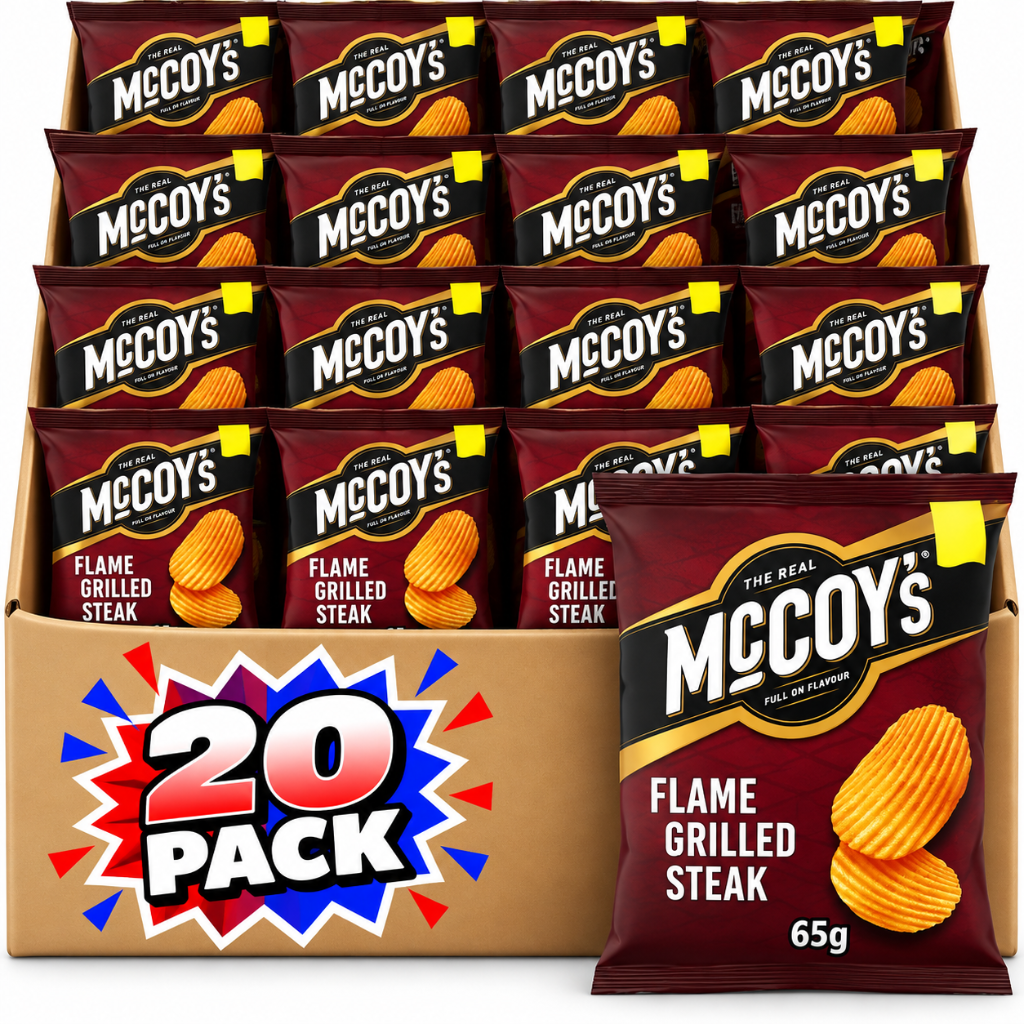 McCoy's Flame Grilled Steak Sharing Crisps 65g £1.35 20 Pack